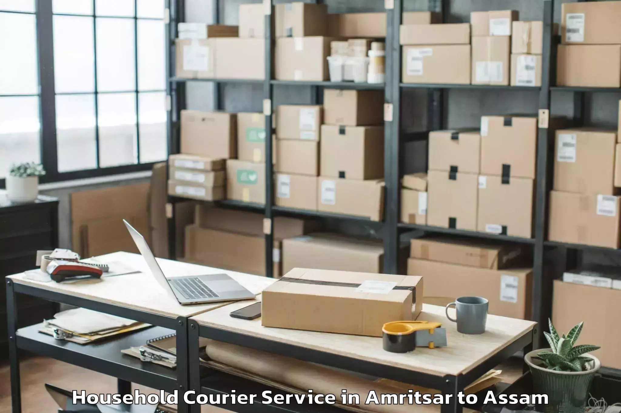 Top Amritsar to Bengtol No Ii Household Courier Available